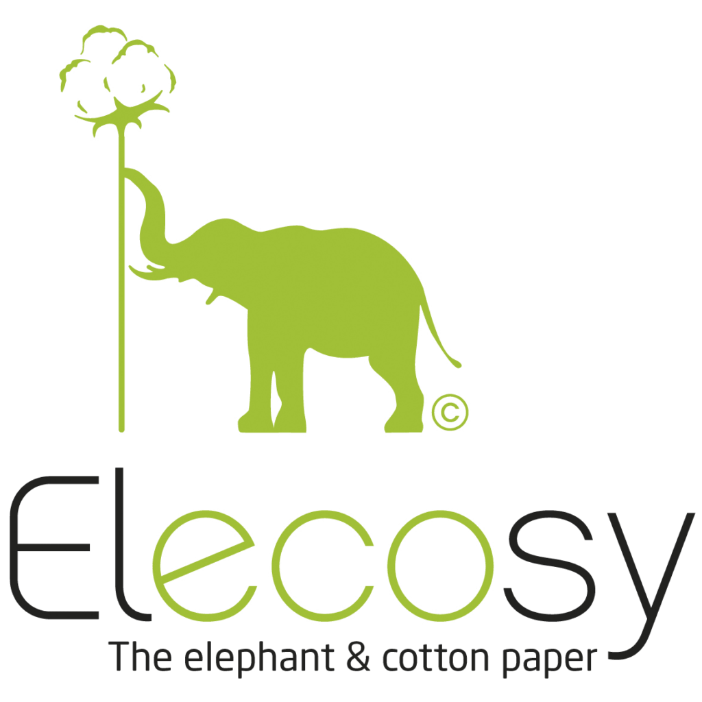 Logo Elecosy - Der Elefant und das Baumwollpapier