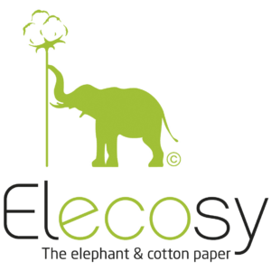 Logo Elecosy - Der Elefant und das Baumwollpapier